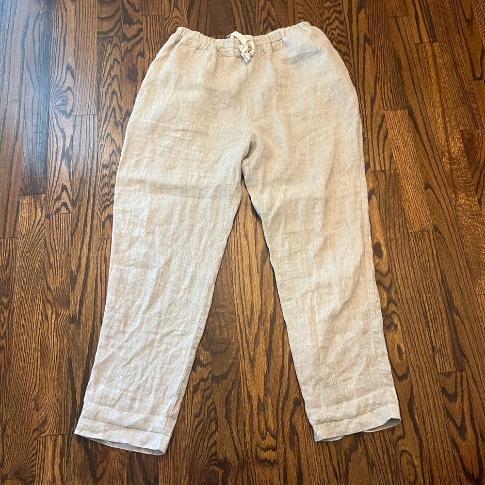 notPERFECTLINEN Athens drawstring linen pants
